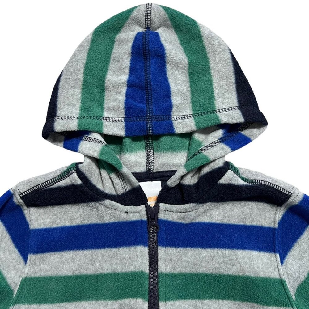 Gymboree 3T Striped Fleece Hoodie - Picture 3 of 4